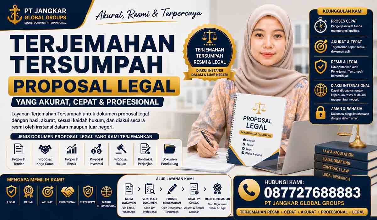 Terjemahan Tersumpah Proposal Legal yang Akurat, Cepat