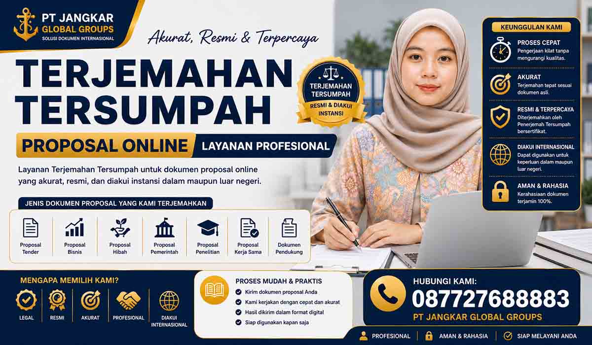 Terjemahan Tersumpah Proposal Online Layanan Profesional
