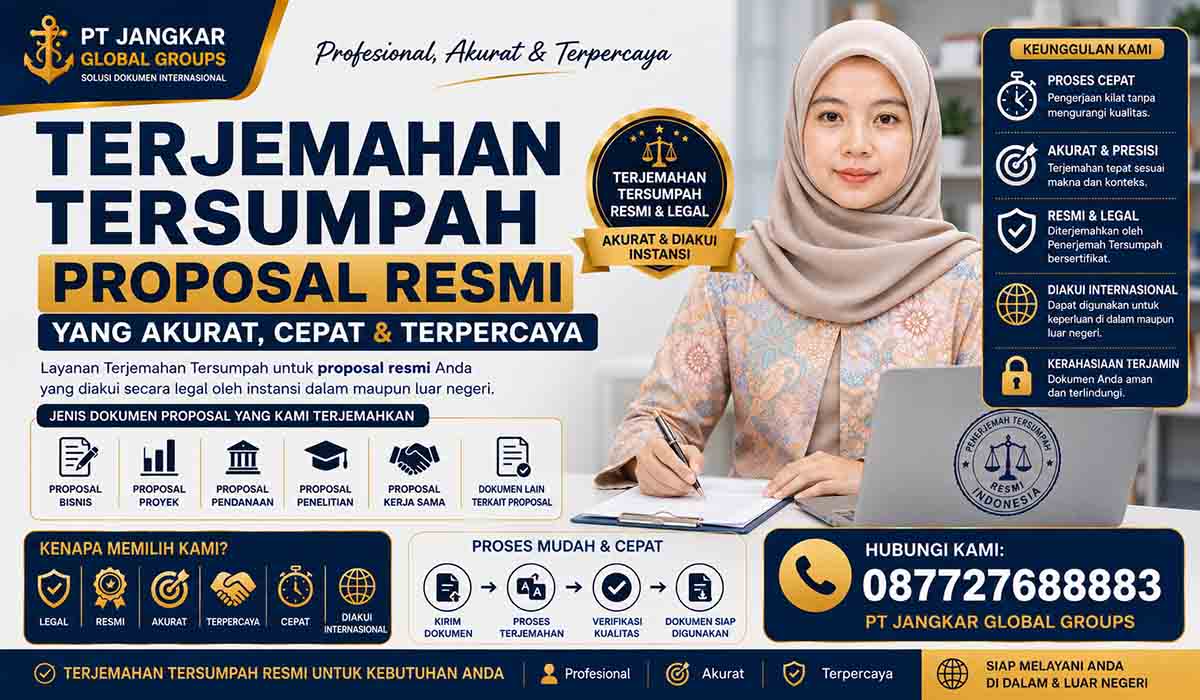 Terjemahan Tersumpah Proposal Resmi yang Akurat, Cepat