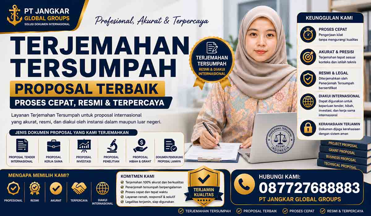 Terjemahan Tersumpah Proposal Terbaik, Proses Cepat, Resmi