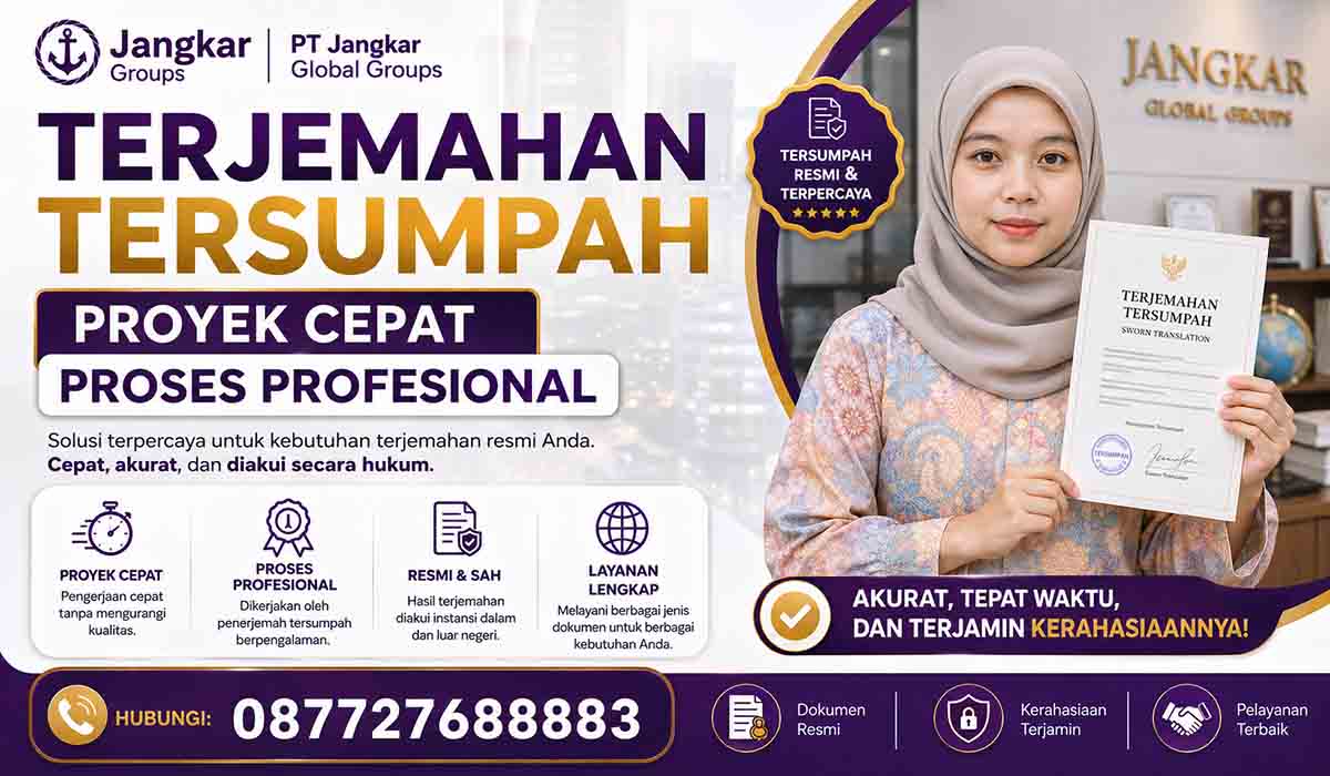 Terjemahan Tersumpah Proyek Cepat Proses Profesional