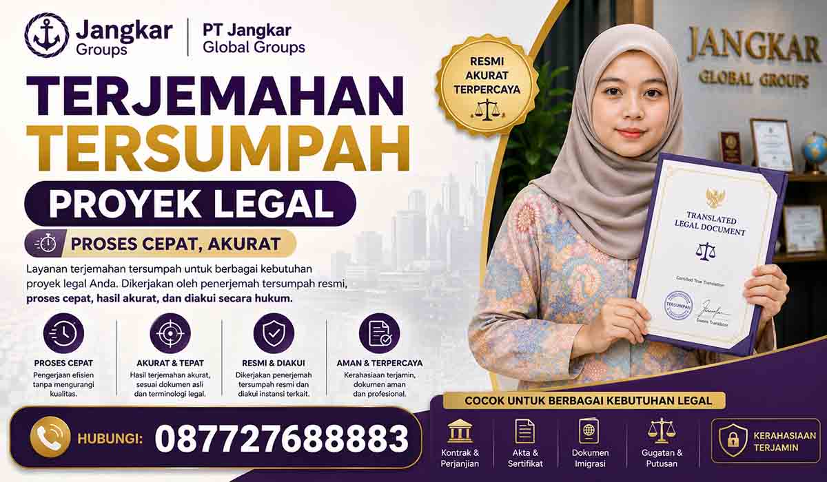 Terjemahan Tersumpah Proyek Legal Proses Cepat, Akurat