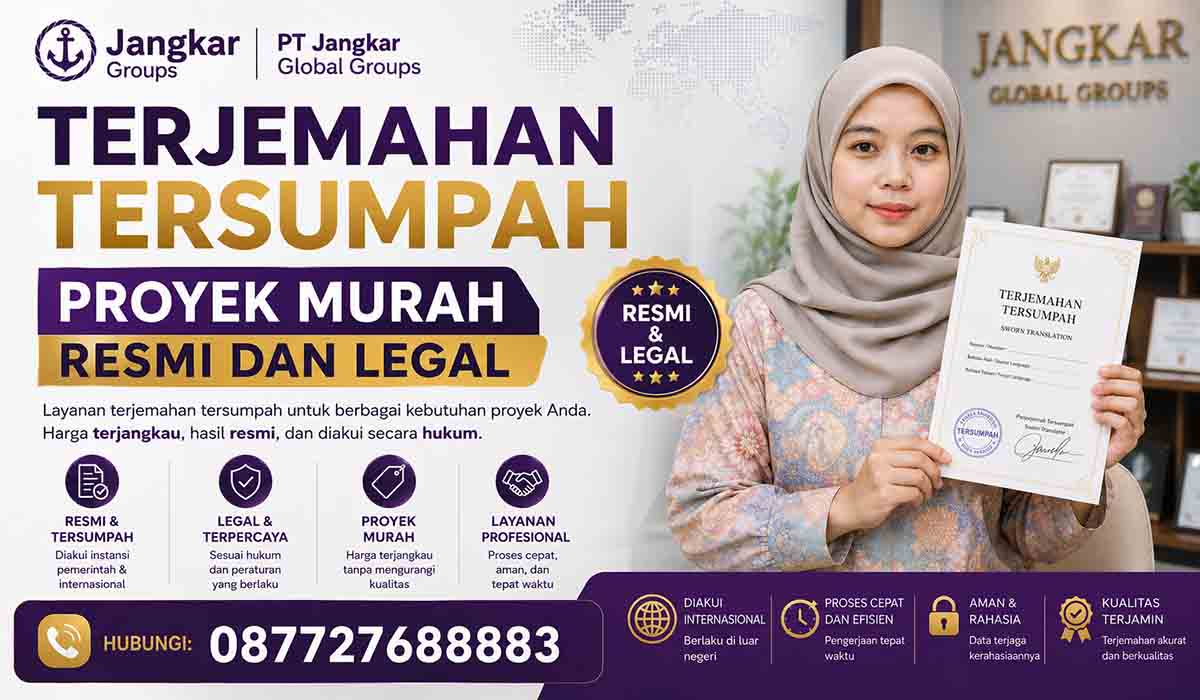 Terjemahan Tersumpah Proyek Murah Resmi dan Legal