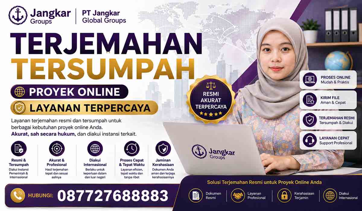 Terjemahan Tersumpah Proyek Online Layanan Terpercaya