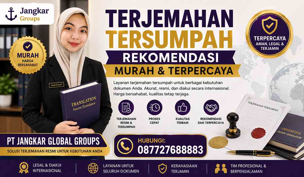 Terjemahan Tersumpah Rekomendasi Murah Terpercaya