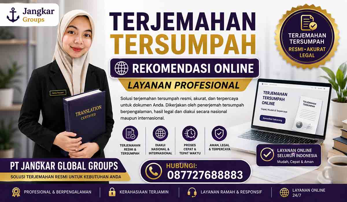 Terjemahan Tersumpah Rekomendasi Online Layanan Profesional