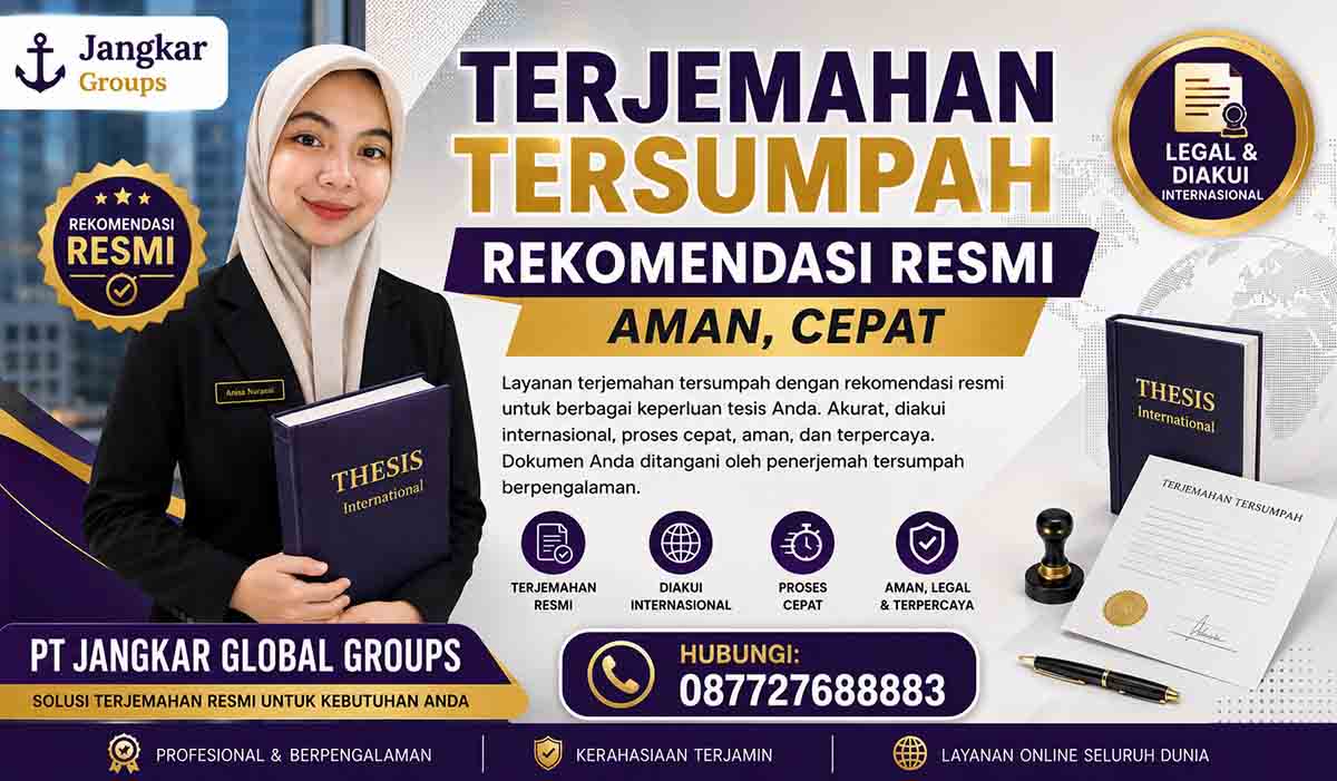 Terjemahan Tersumpah Rekomendasi Resmi Aman, Cepat
