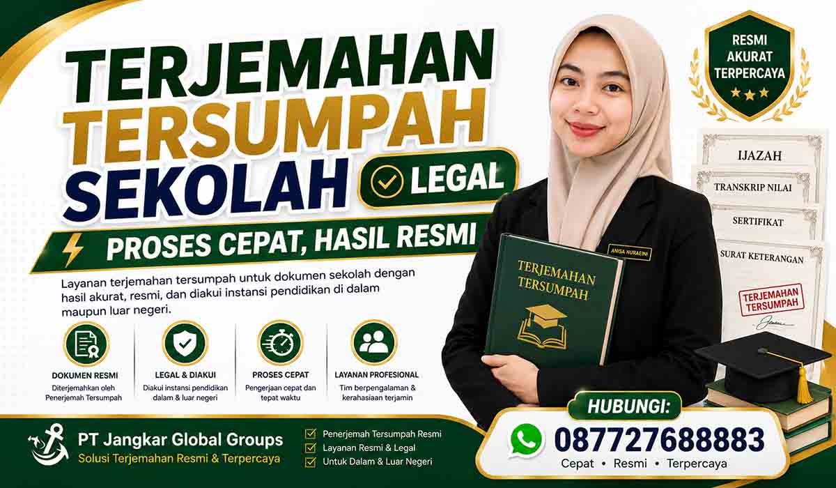 Terjemahan Tersumpah Sekolah Legal Proses Cepat, Hasil Resmi