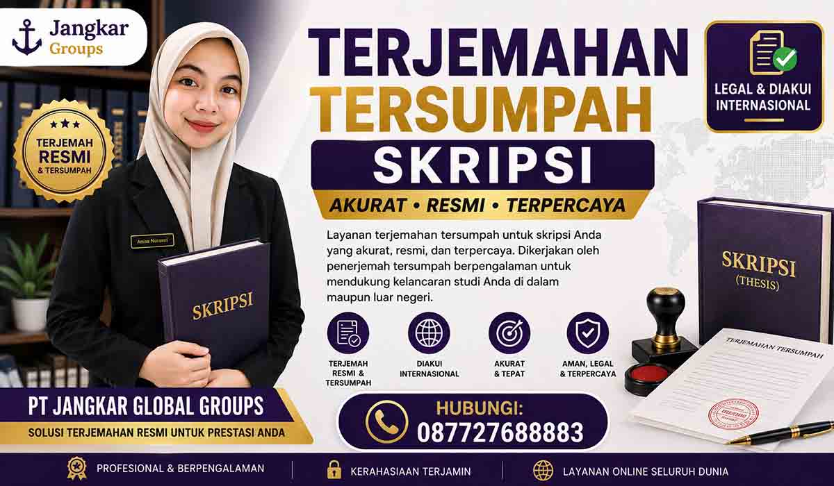 Terjemahan Tersumpah Skripsi Akurat Resmi Terpercaya