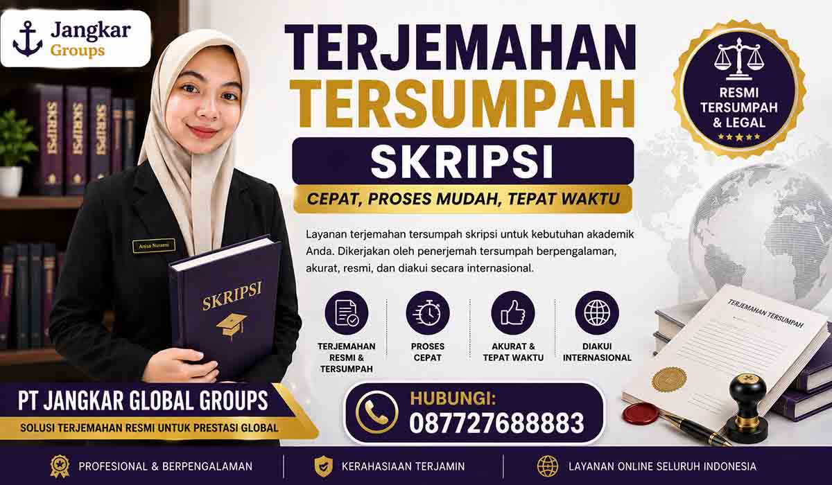 Terjemahan Tersumpah Skripsi Cepat Proses Mudah, Tepat Waktu