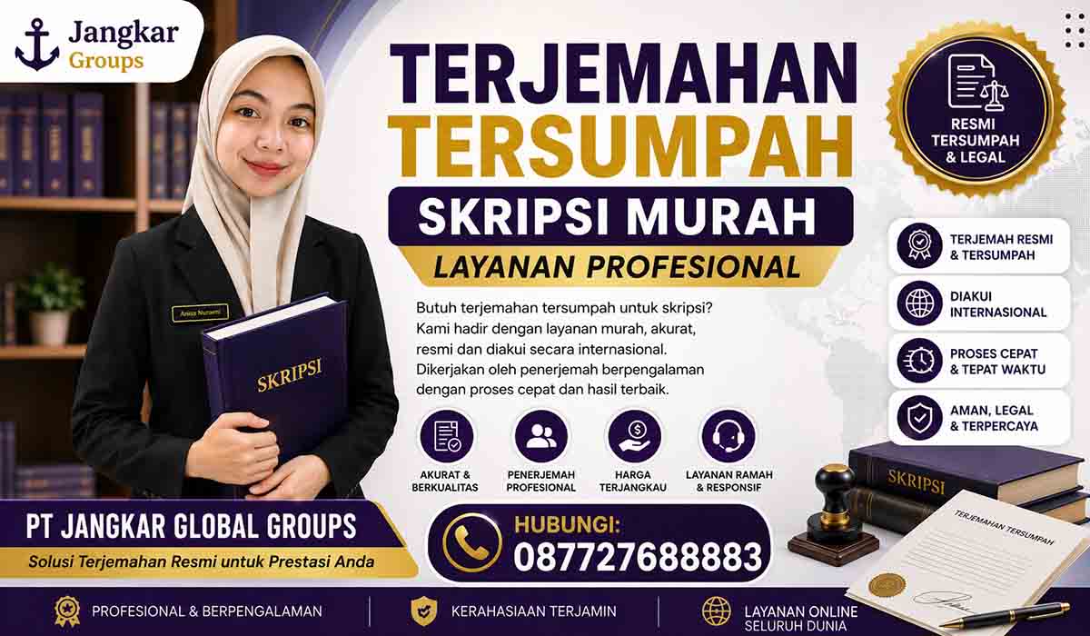 Terjemahan Tersumpah Skripsi Murah Layanan Profesional