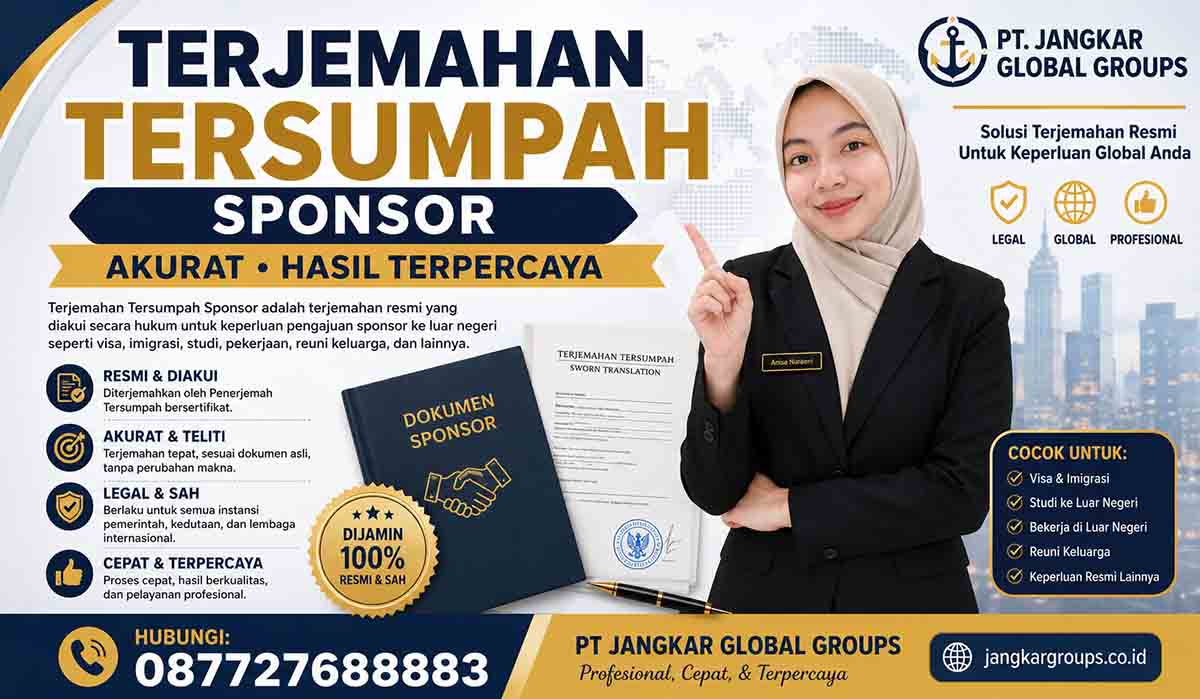 Terjemahan Tersumpah Sponsor Akurat Hasil Terpercaya