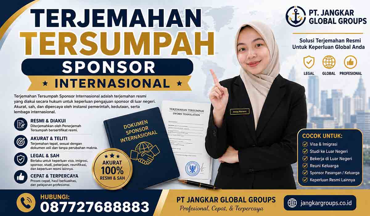 Terjemahan Tersumpah Sponsor Internasional
