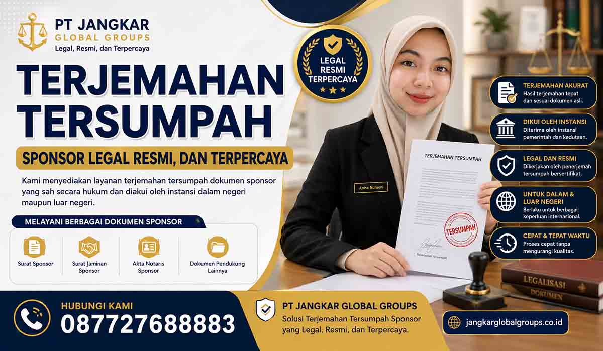 Terjemahan Tersumpah Sponsor Legal Resmi, dan Terpercaya