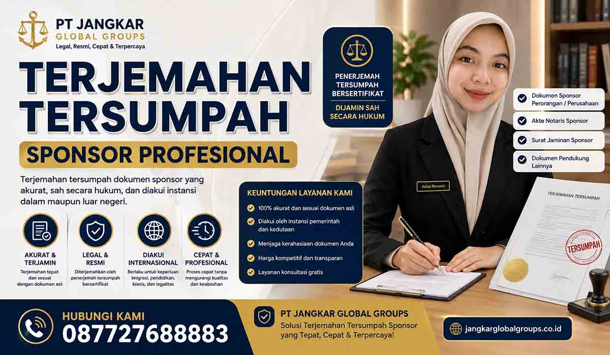 Terjemahan Tersumpah Sponsor Profesional