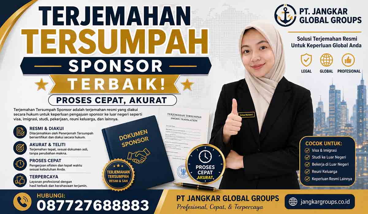 Terjemahan Tersumpah Sponsor Terbaik Proses Cepat, Akurat