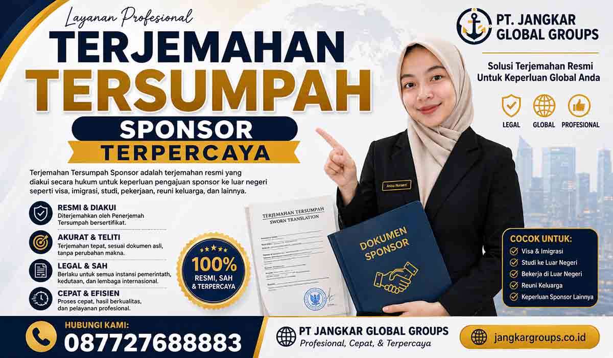 Terjemahan Tersumpah Sponsor Terpercaya
