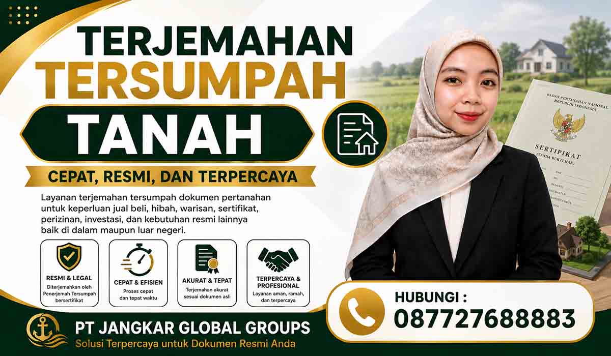 Terjemahan Tersumpah Tanah Cepat, Resmi, dan Terpercaya