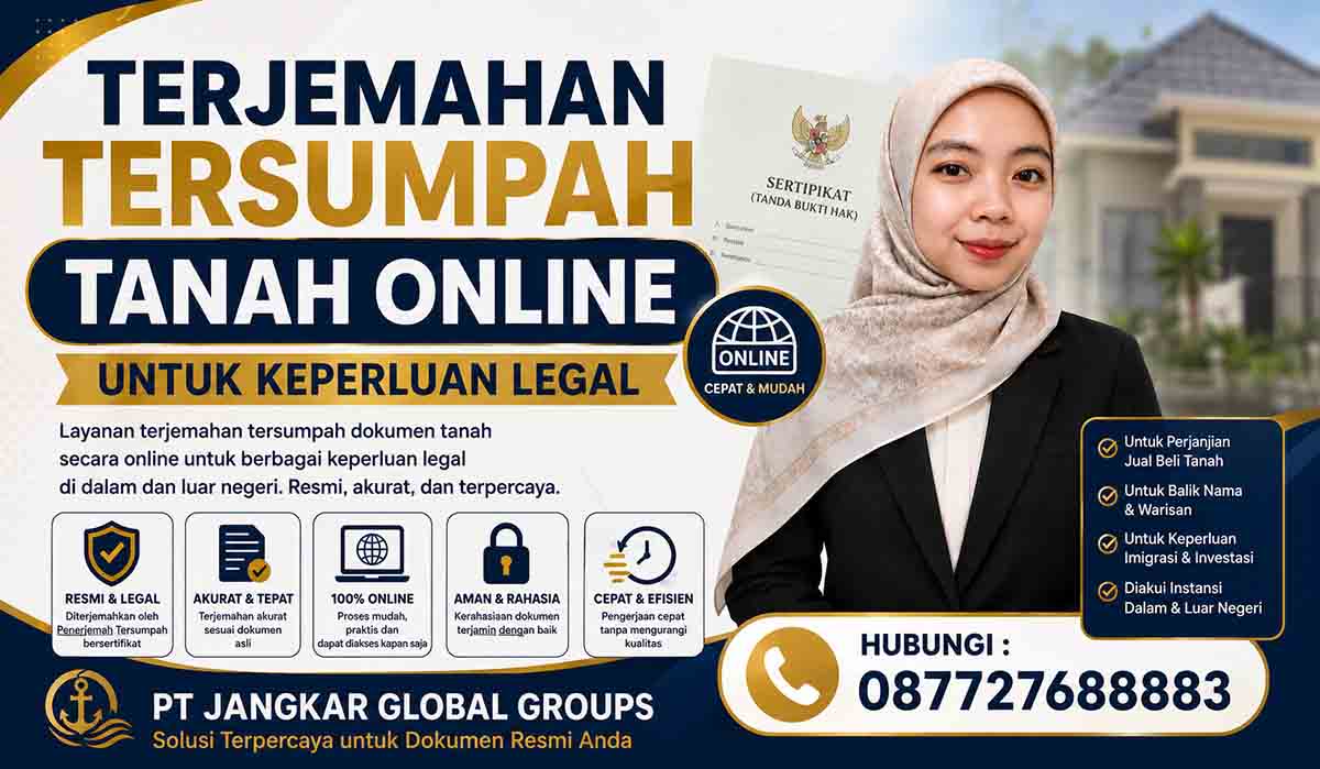 Terjemahan Tersumpah Tanah Online untuk Keperluan Legal