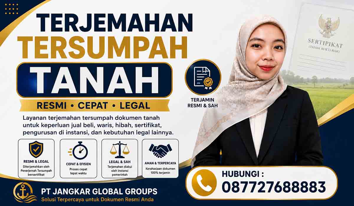 Terjemahan Tersumpah Tanah Resmi Cepat, Legal
