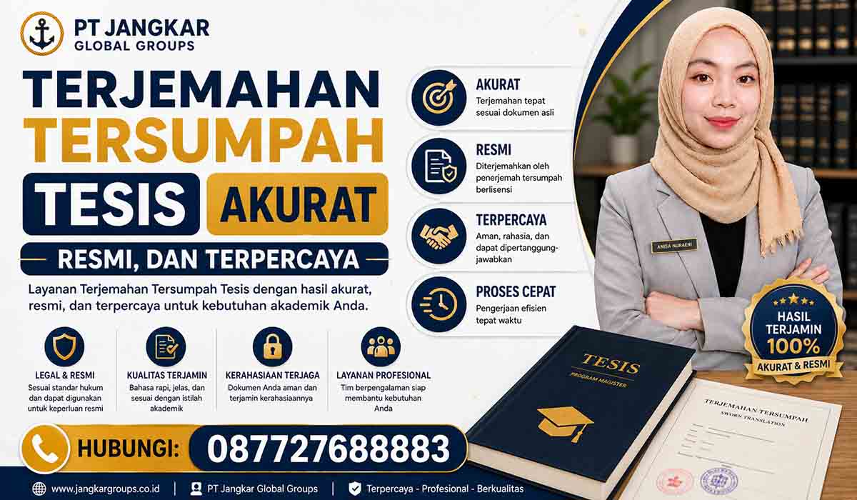 Terjemahan Tersumpah Tesis Akurat Resmi, dan Terpercaya