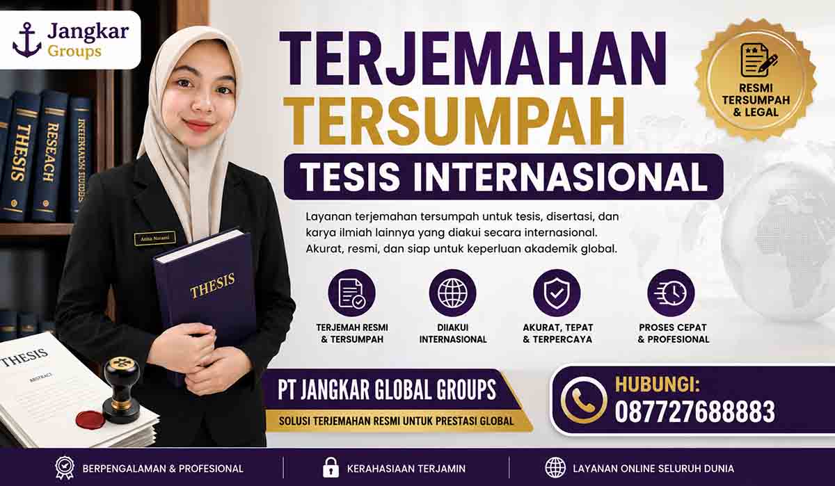 Terjemahan Tersumpah Tesis Internasional