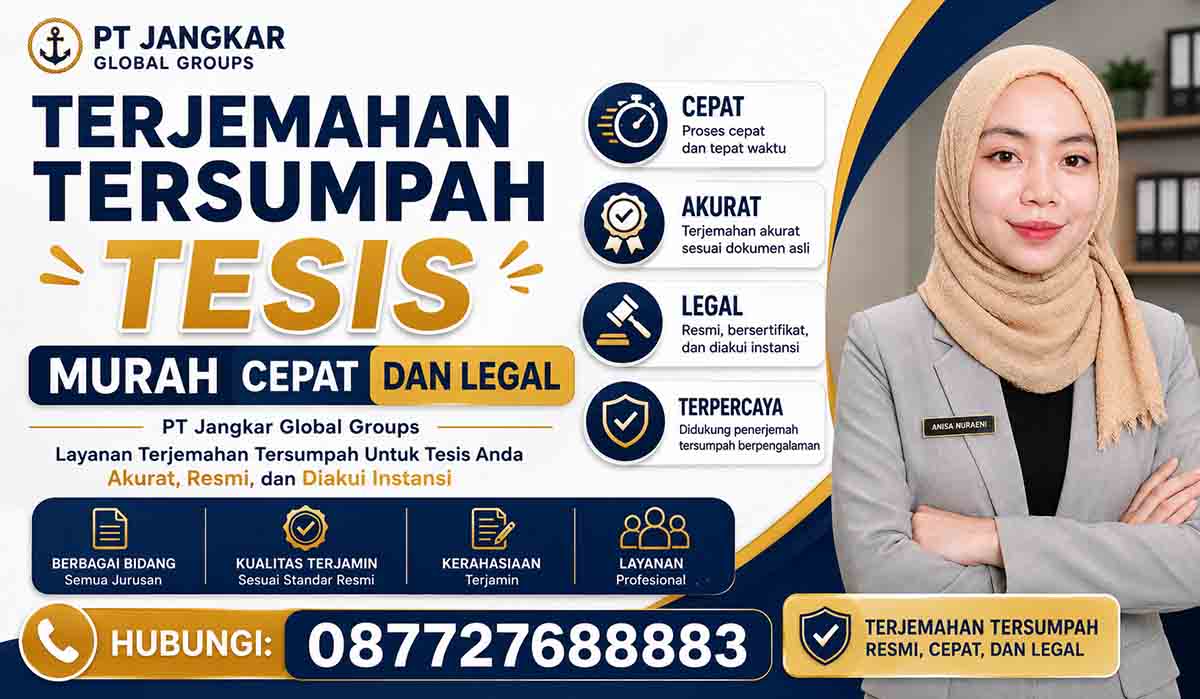 Terjemahan Tersumpah Tesis Murah Cepat dan Legal