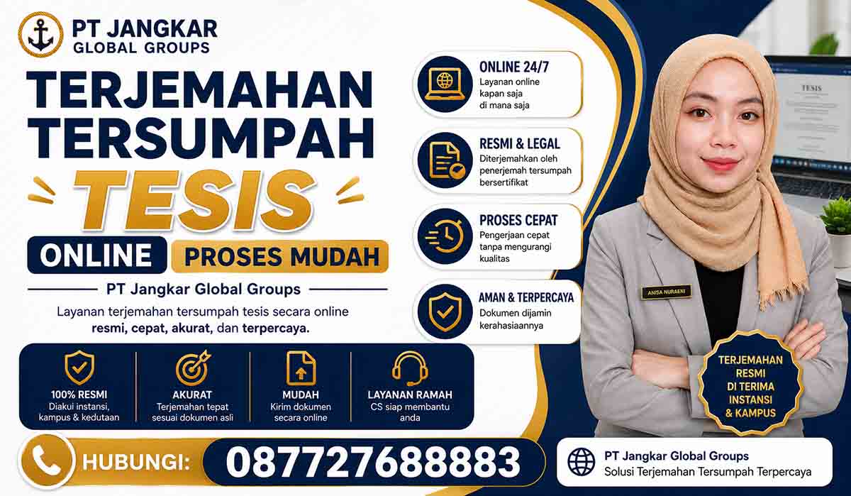Terjemahan Tersumpah Tesis Online Proses Mudah