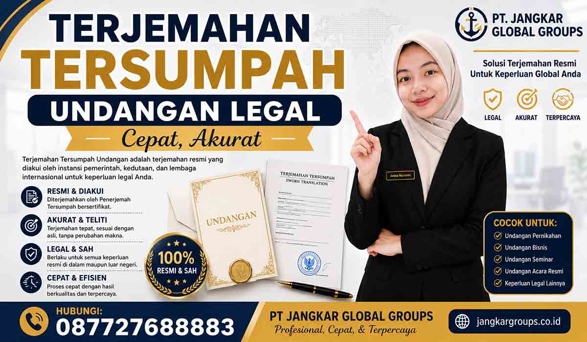 Terjemahan Tersumpah Undangan Legal Cepat, Akurat
