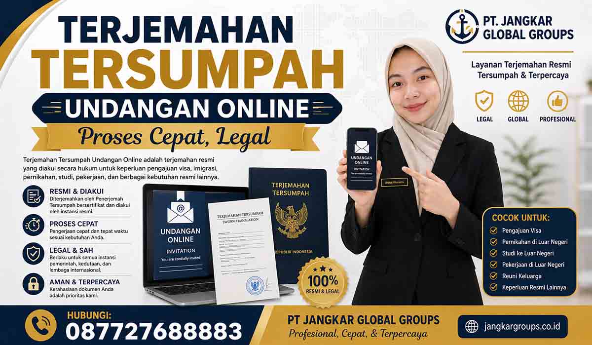 Terjemahan Tersumpah Undangan Online Proses Cepat, Legal