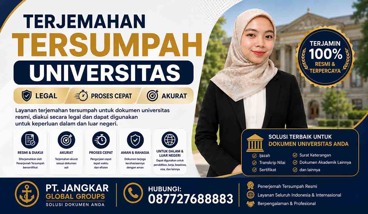 Terjemahan Tersumpah Universitas Legal Proses Cepat, Akurat