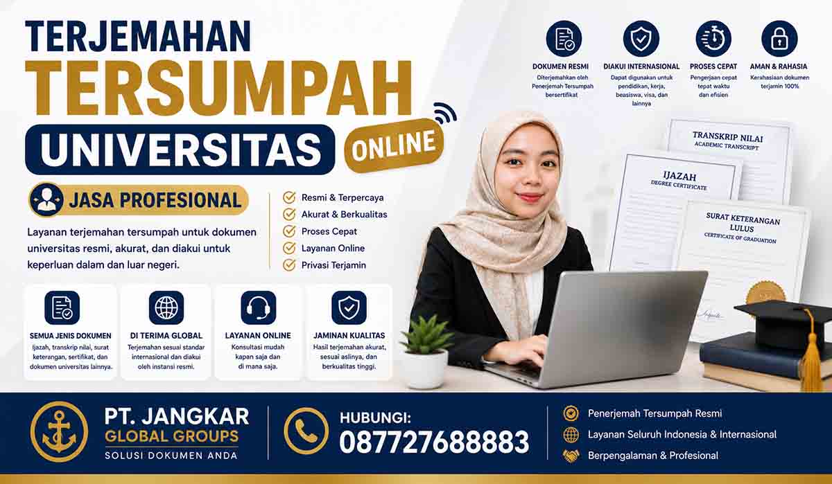Terjemahan Tersumpah Universitas Online Jasa Profesional