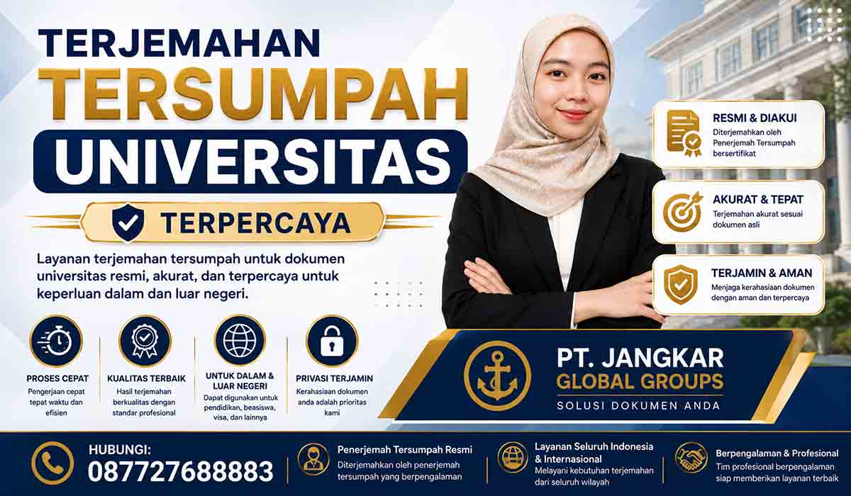 Terjemahan Tersumpah Universitas Terpercaya