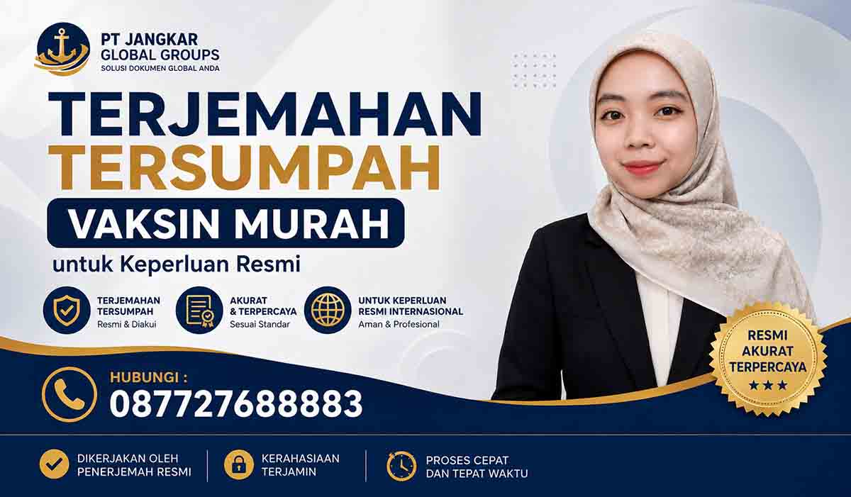 Terjemahan Tersumpah Vaksin Murah untuk Keperluan Resmi
