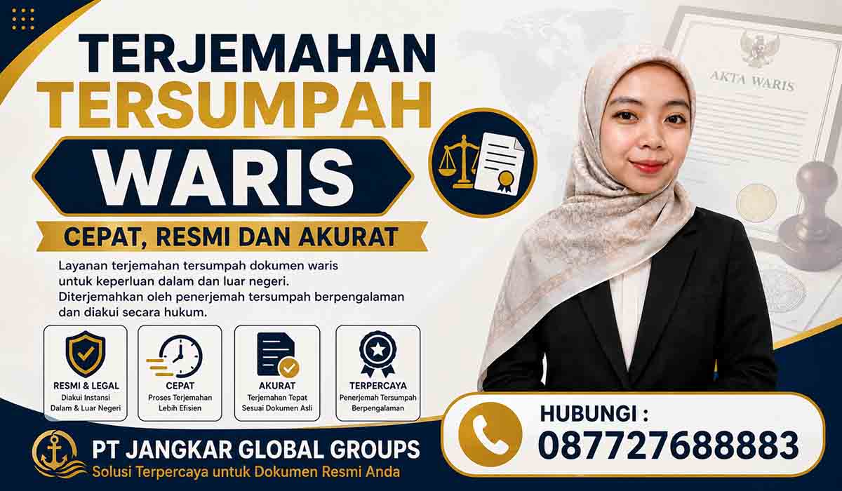 Terjemahan Tersumpah Waris Cepat, Resmi dan Akurat