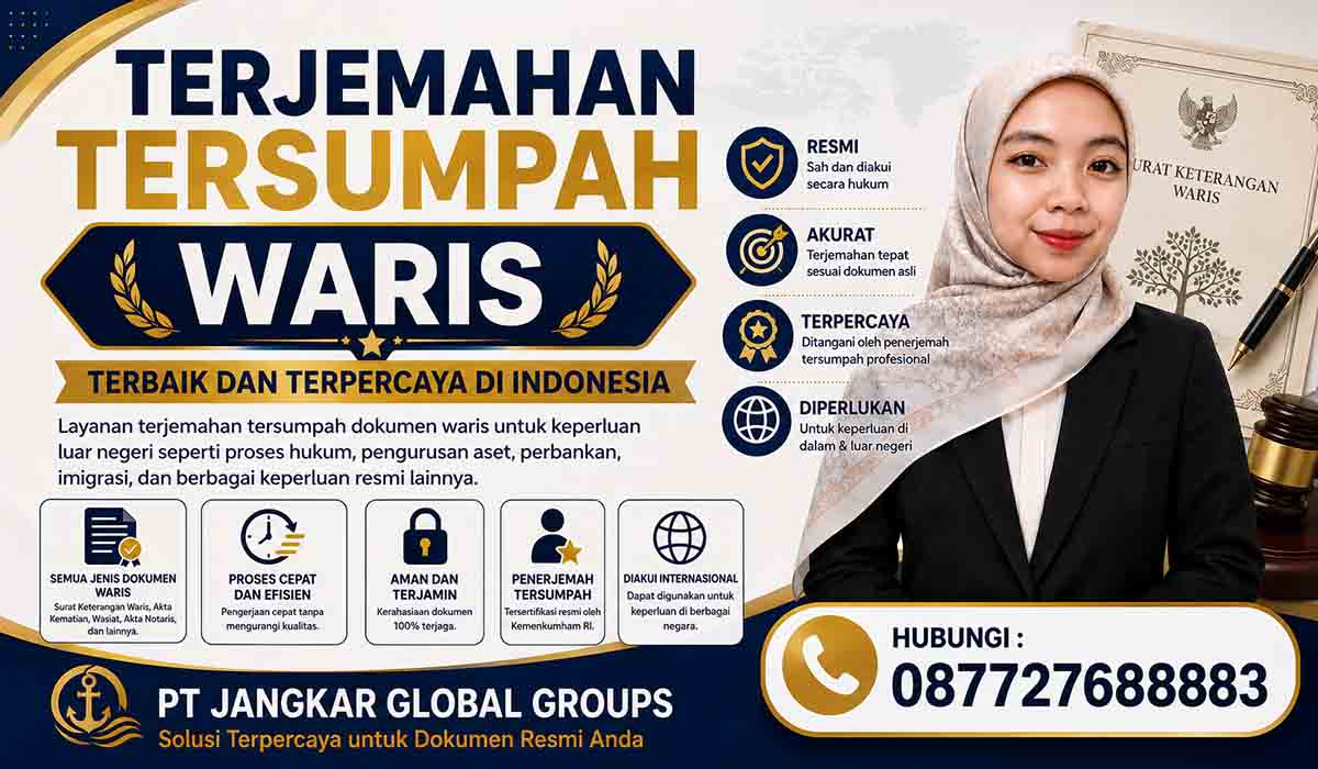 Terjemahan Tersumpah Waris Terbaik dan Terpercaya di Indonesia