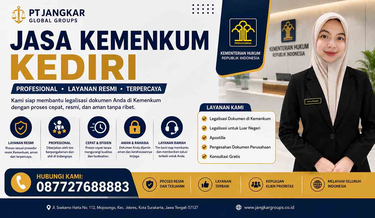 Jasa Kemenkum Kediri Profesional Layanan Resmi Terpercaya
