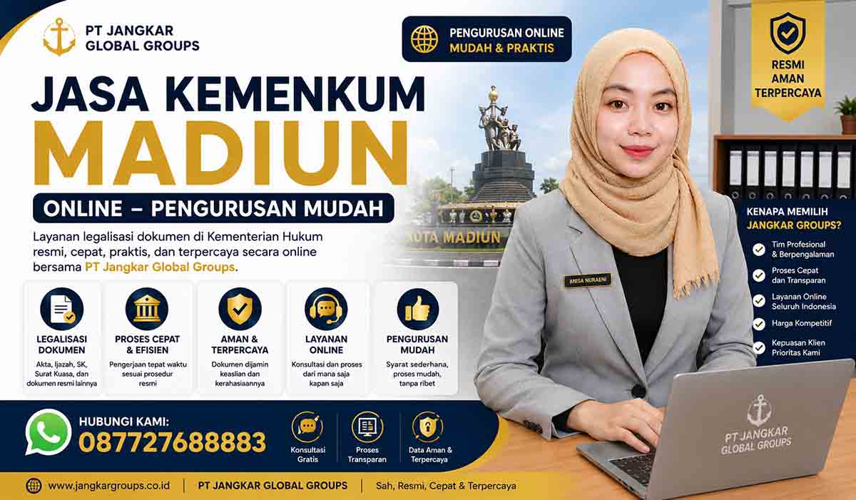 Jasa Kemenkum Madiun Online Pengurusan Mudah