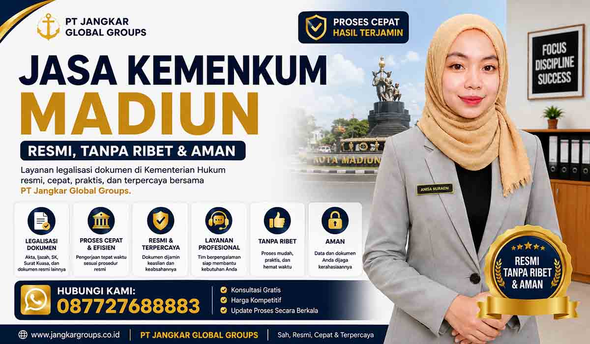 Jasa Kemenkum Madiun Resmi Tanpa Ribet dan Aman