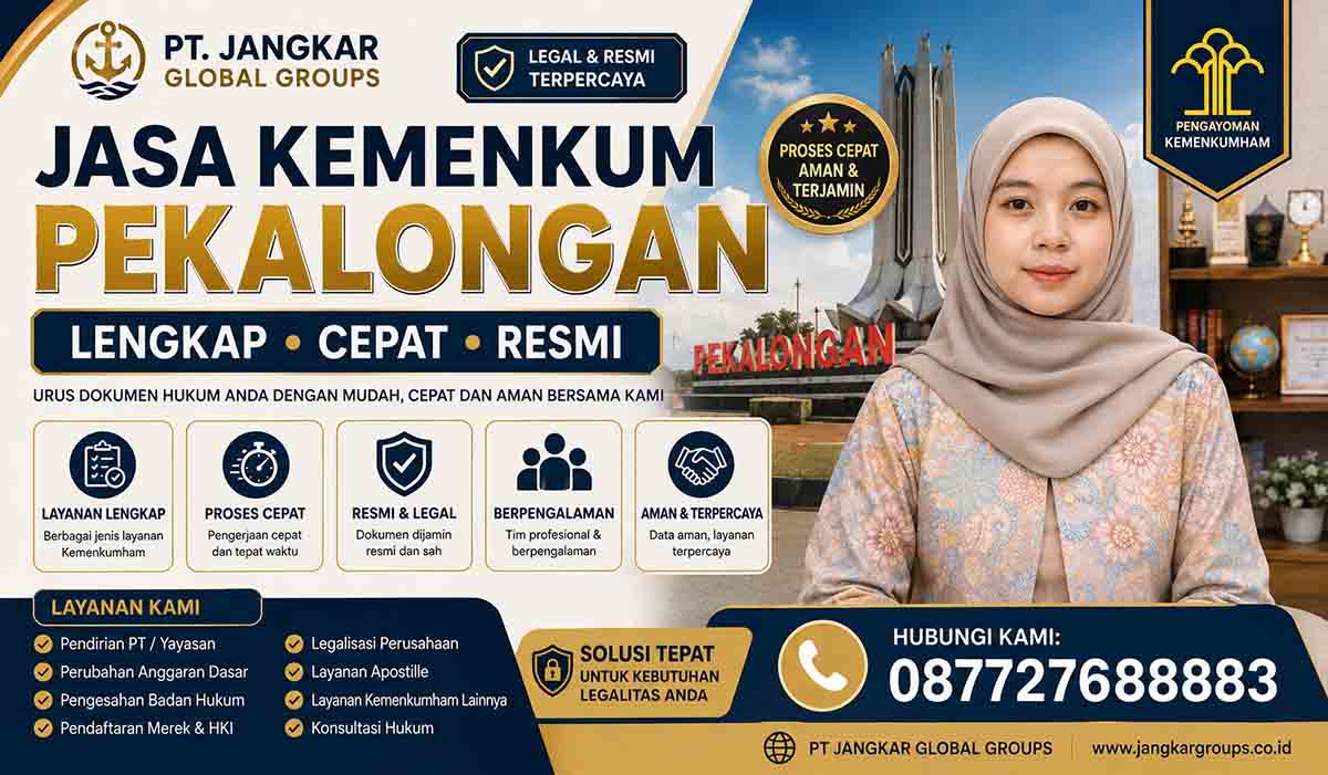 Jasa Kemenkum Pekalongan Lengkap Cepat, Resmi